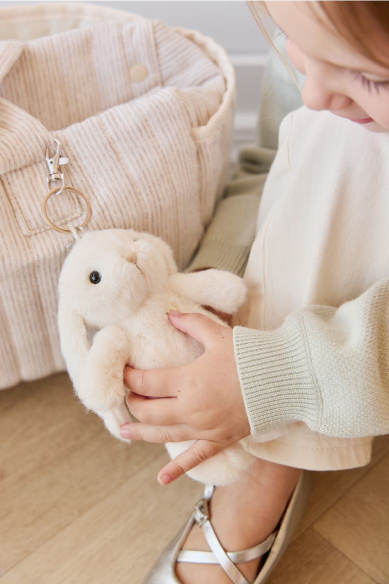 Penelope 6" Plush Bunny Keychain with Metal Swivel Clip, Alternate, color, Marshmallow