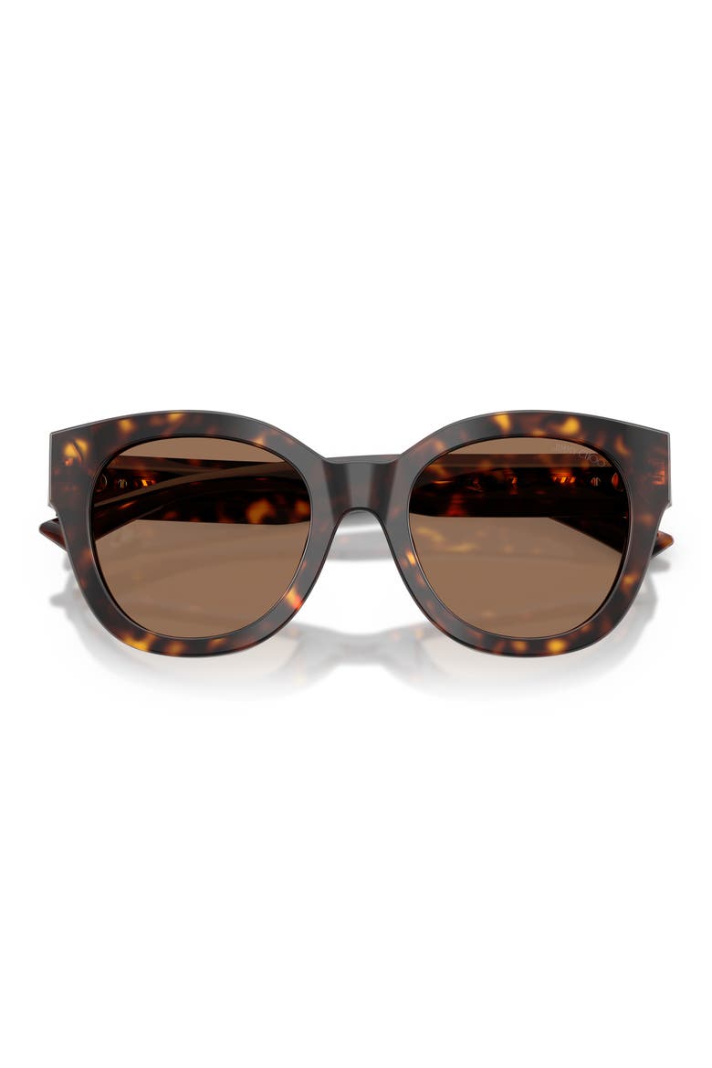 51mm Round Sunglasses, Alternate, color, HAVANA / DARK BROWN