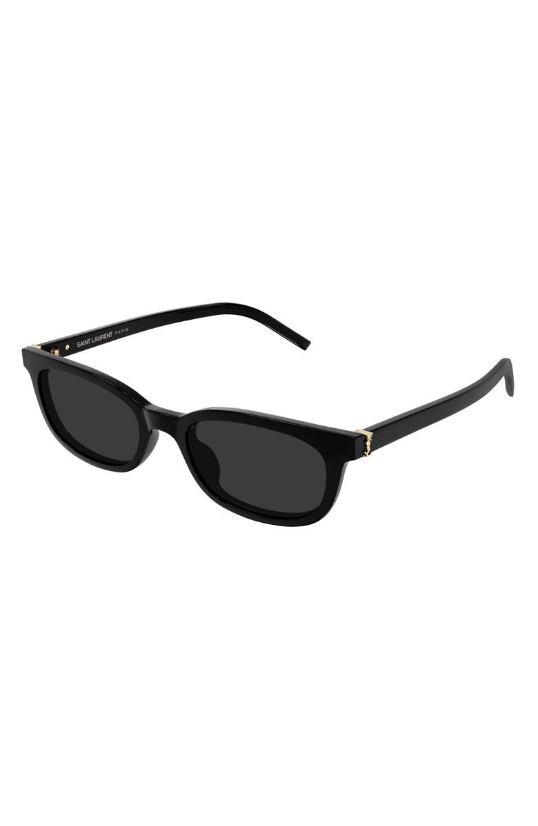 Saint Laurent SL M160 53mm Polarized Cat Eye Sunglasses, Alternate, color, Black