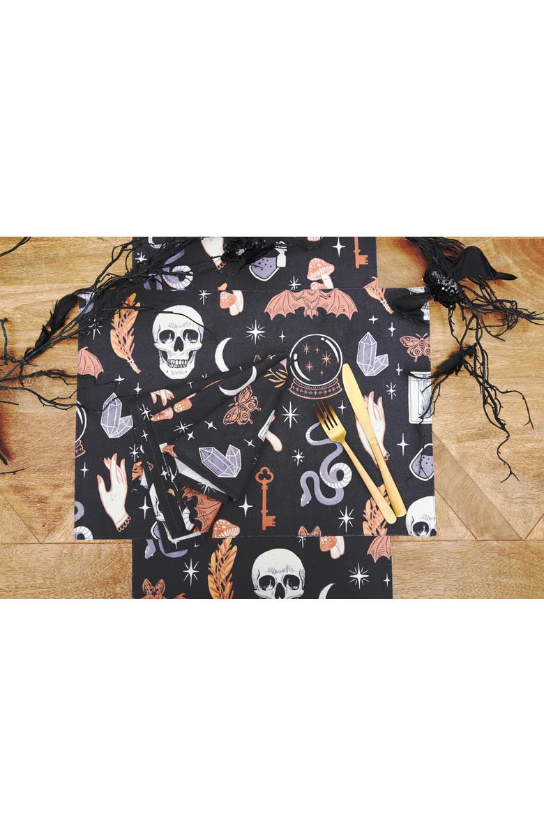 C&F Home Halloween Magic Decorative 100% Cotton Table Runner 14" x 72", Alternate, color, Purple