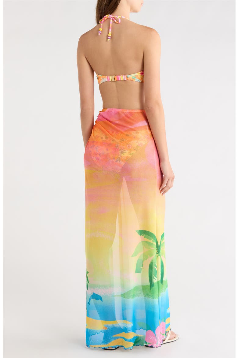 Sheer Mesh Cover-Up Maxi Skirt, Alternate, color, BAHAMA BREEZE