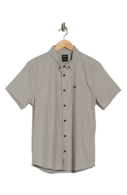 That'll Do Slim Fit Solid Short Sleeve Button-Down Shirt