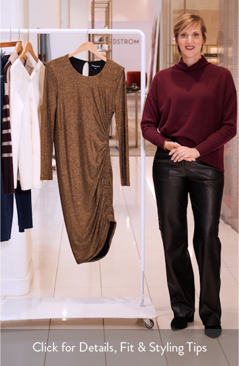 Cyrus Long Sleeve Ruched Body-Con Dress, sales video thumbnail