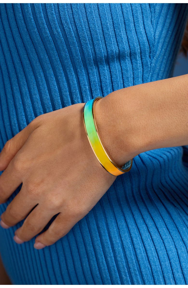 Alex and Ani Crayola x Alex and Ani Fan Favorites Rainbow Resin Cuff, Alternate, color, Gold