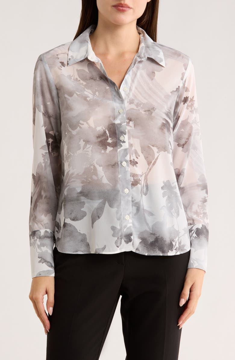 1.STATE Floral Button-Up Shirt, Main, color, Gray Dawn