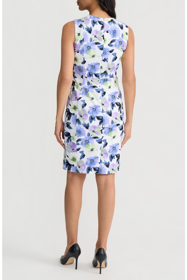 Floral Sheath Dress, Alternate, color, LILY WHITE MULTI