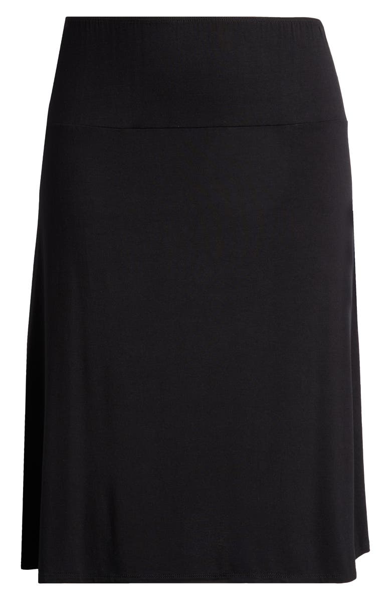 24seven Comfort Apparel A-Line Skirt, Alternate, color, Black