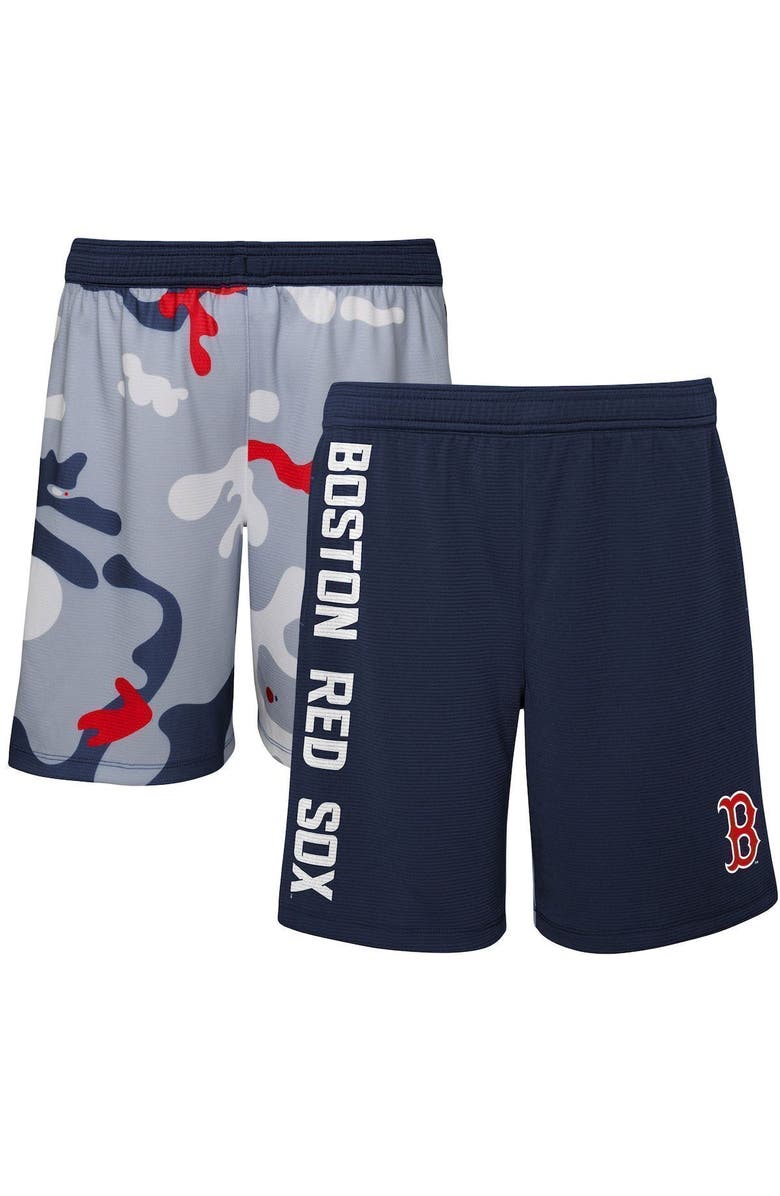 Outerstuff Youth Navy Boston Red Sox Camo Newsies Active Shorts, Alternate, color, Navy
