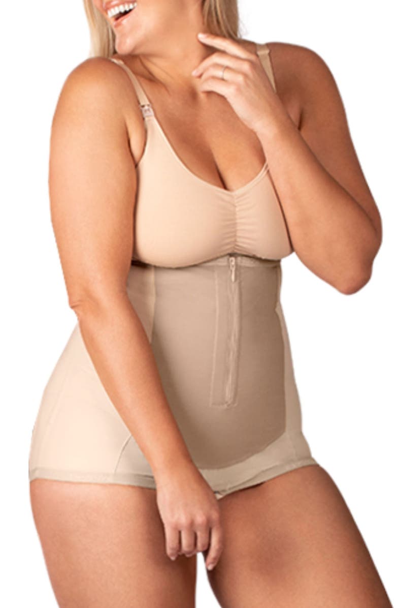 Bellefit Postpartum Front Zip Girdle, Alternate, color, Beige