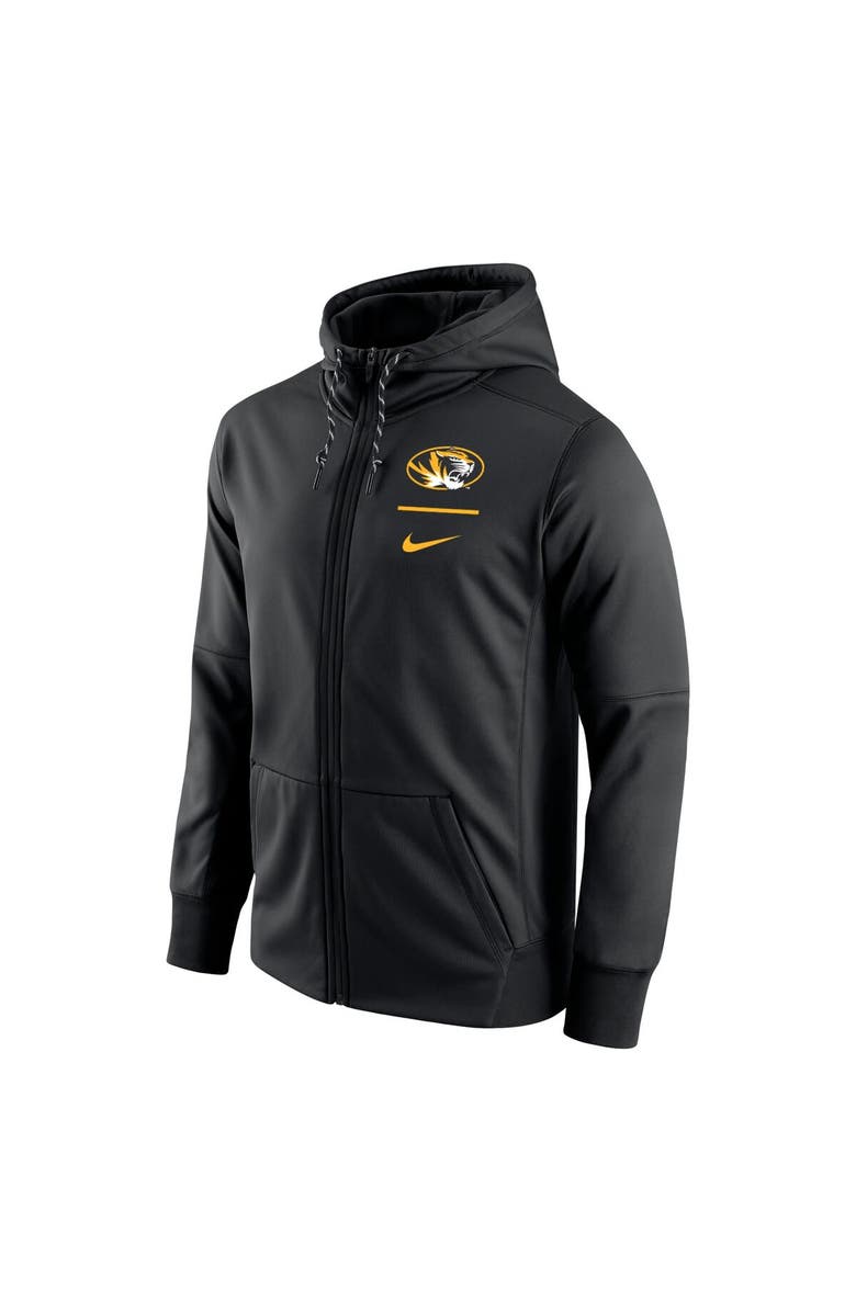 Nike Men's Nike Black Missouri Tigers Logo Stack Performance Full-Zip Hoodie, Alternate, color, 