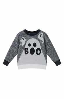 Kids' Festive Intarsia Cotton Sweater