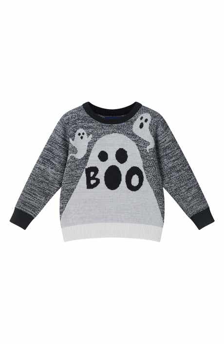 Kids' Festive Intarsia Cotton Sweater