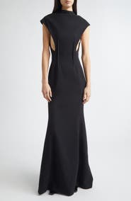 Jil Sander Double Face Crepe Trumpet Gown