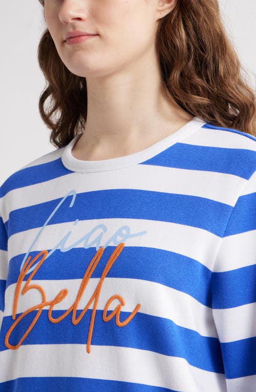 Caslonr Caslon(r) Stripe Embroidered Graphic Sweatshirt