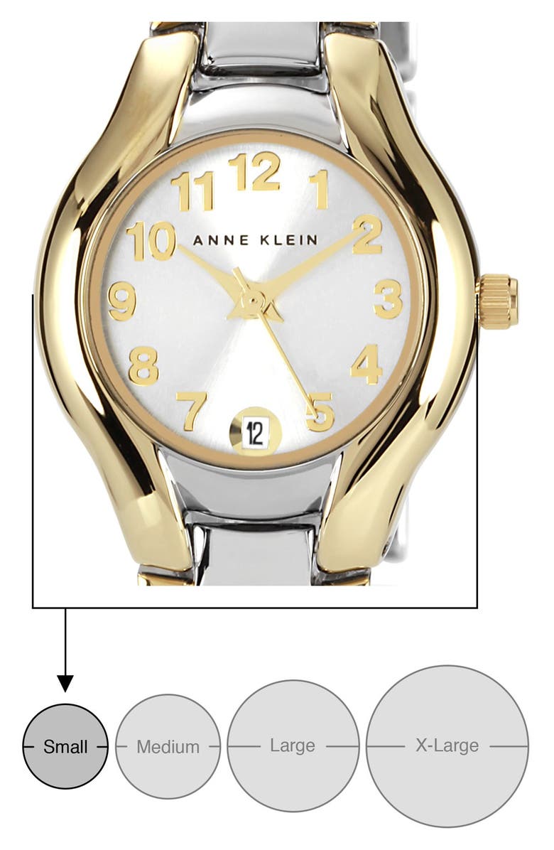Anne Klein Two Tone Bracelet Watch, 22mm, Alternate, color, 