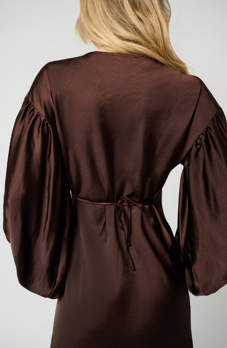 WeWoreWhat Balloon Sleeve Satin Maxi Dress, Alternate, color,