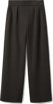 MANGO Pleated Elastic Waist Pants