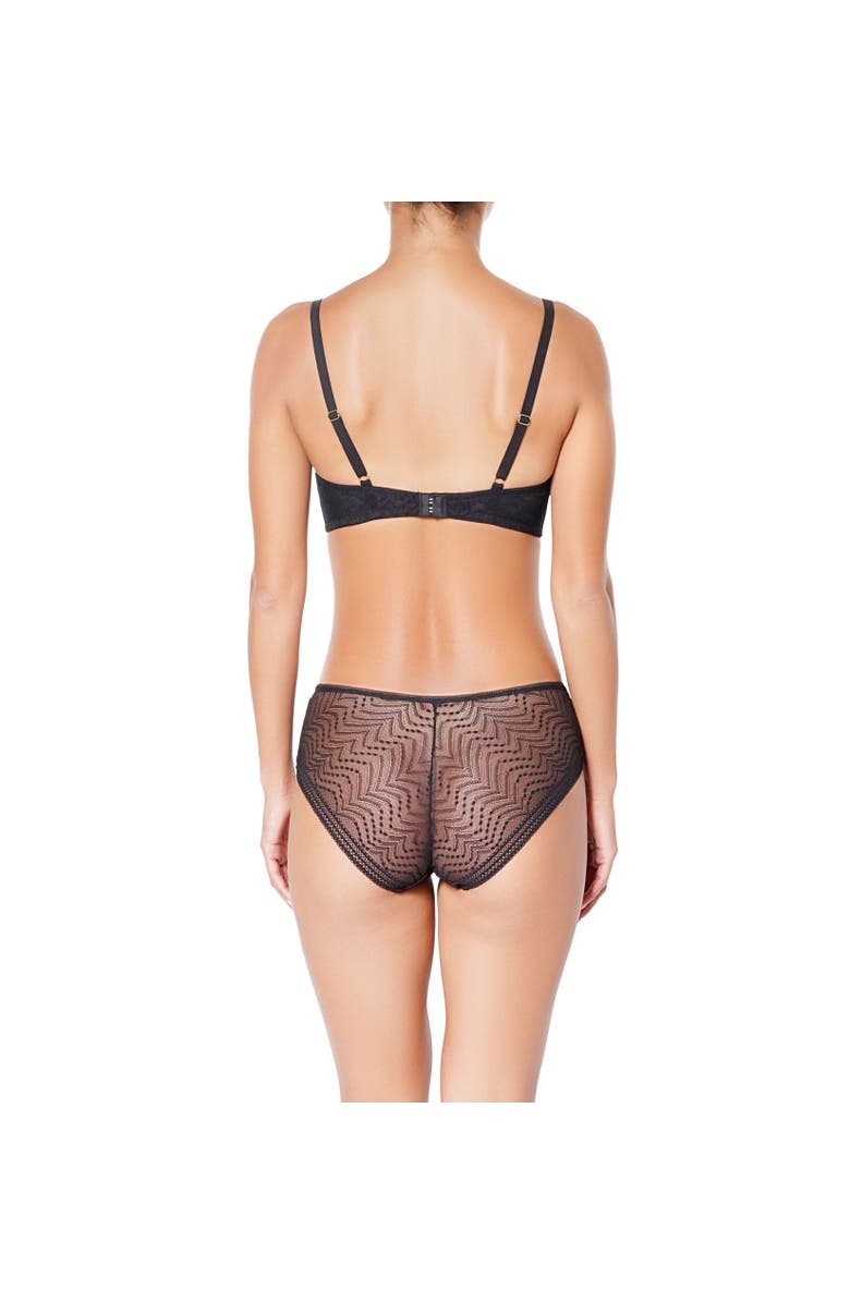 Huit Eclatante Tanga, Alternate, color, Black