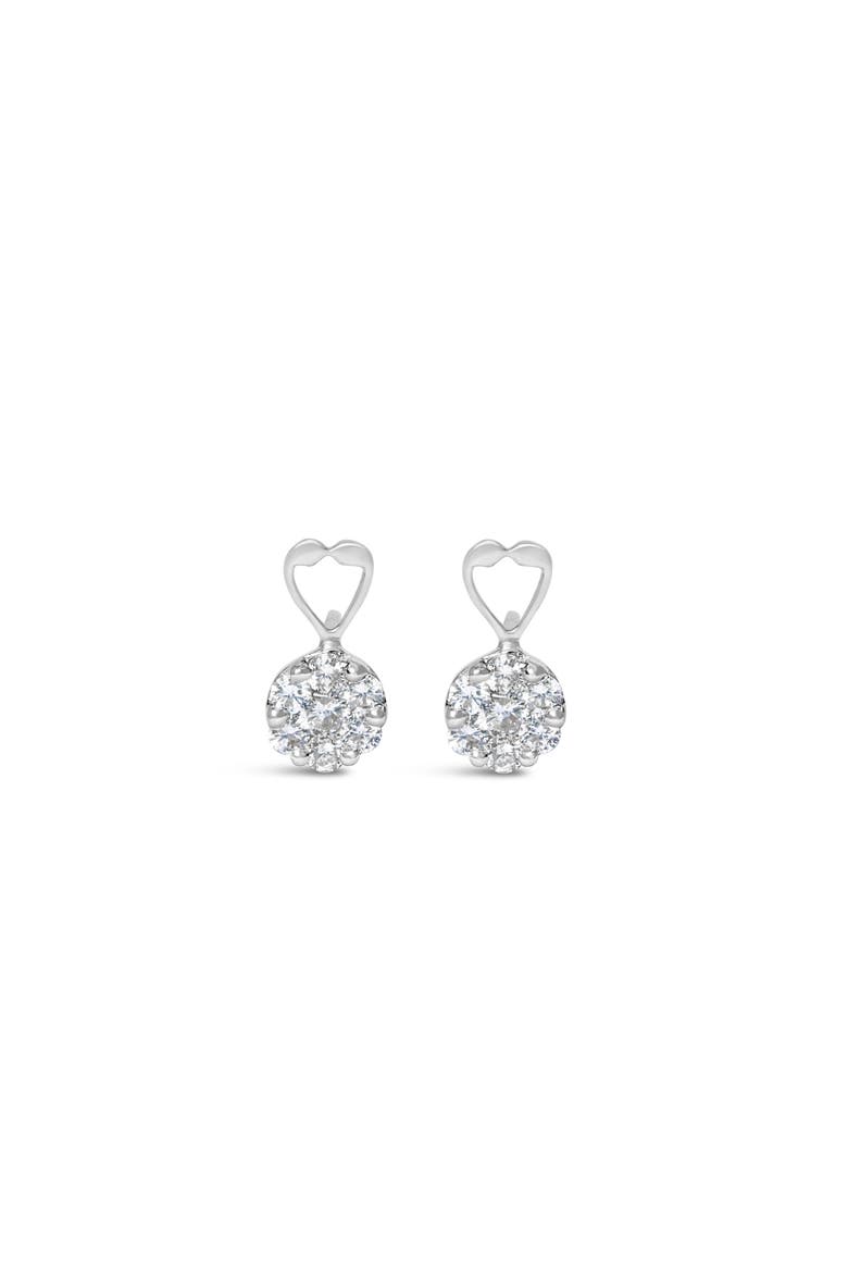 14K White Gold 1 1/4 cttw Round Cut Diamond Earrings, Main, color, White