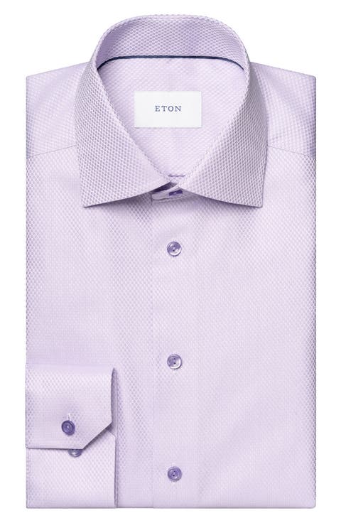 Contemporary Fit Textured Solid Dress Shirt