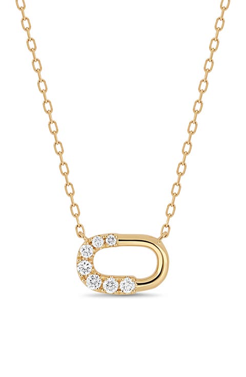 Varda Diamond Link Pendant Necklace
