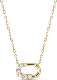 Bony Levy 18K Gold Varda Diamond Link Pendant Necklace