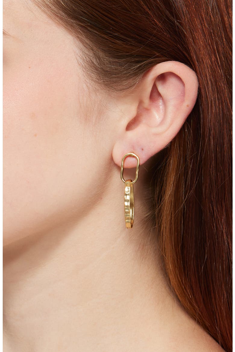Oval Link Drop Earrings, Alternate, color, GOLD