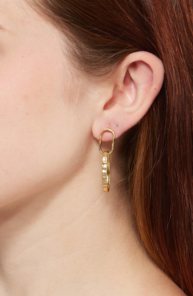 Karine Sultan Oval Link Drop Earrings, Alternate, color, Gold