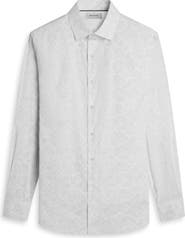 Bugatchi Axel Shaped Fit Geo Print Cotton Button-Up Shirt