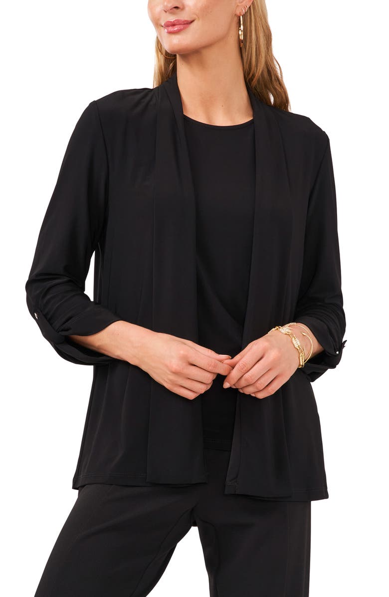 Chaus Cardigan, Main, color, Rich Black