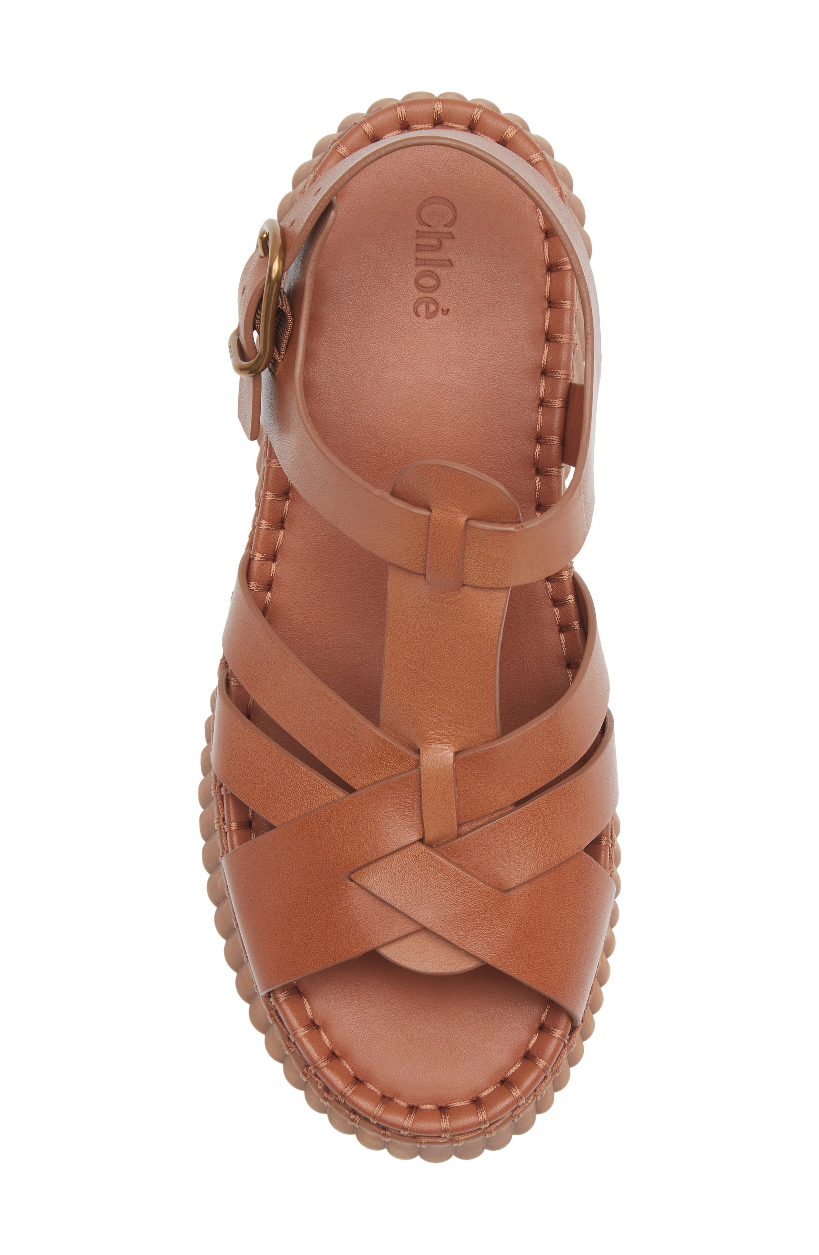 Nama Wedge Platform Sandal, Alternate, color, GINGER BROWN