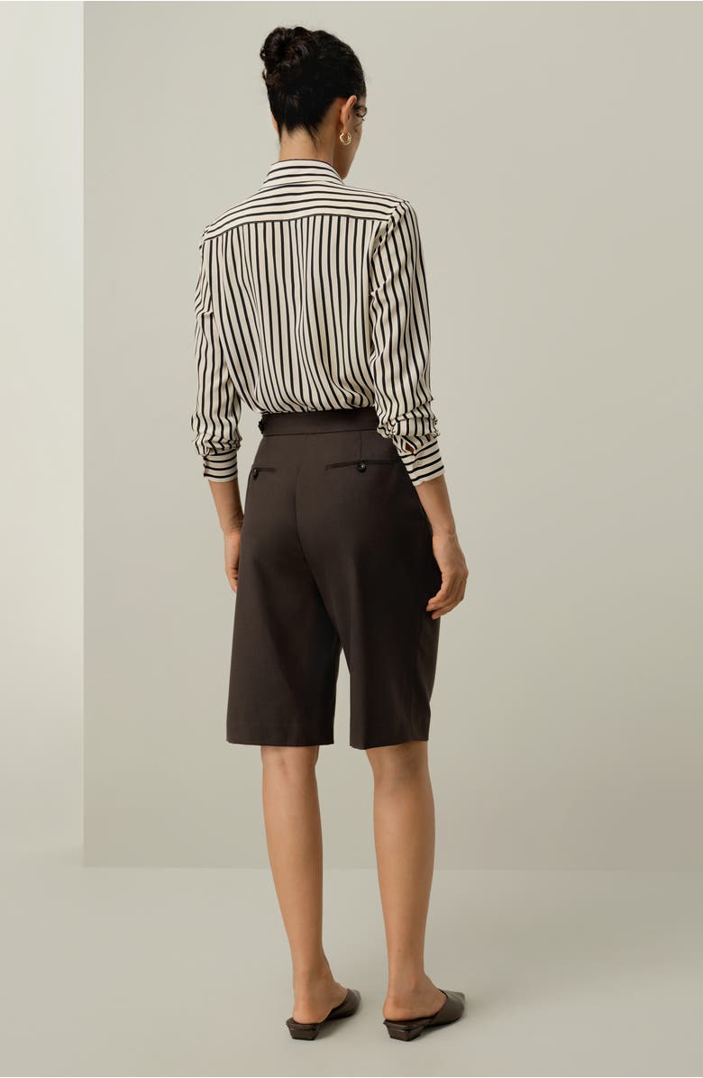 Lilysilk Striped Silk Shirt, Alternate, color, Ink Stripe