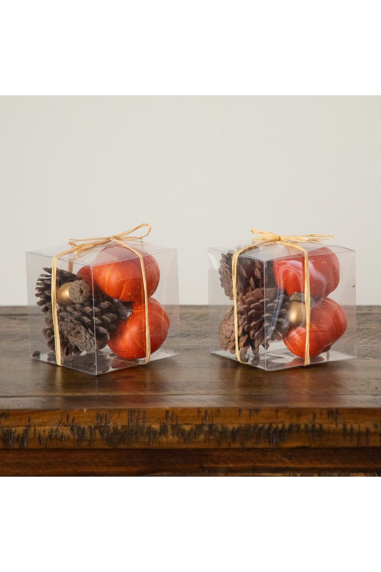 8-pc Artificial Autumn Harvest Assorted Fall Pumpkin Decor - Set of 2, Alternate, color, Orange