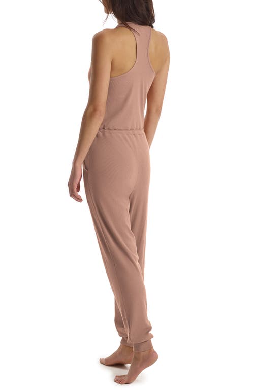 Commando Luxury Rib Racerback Jumpsuit In Mushroom