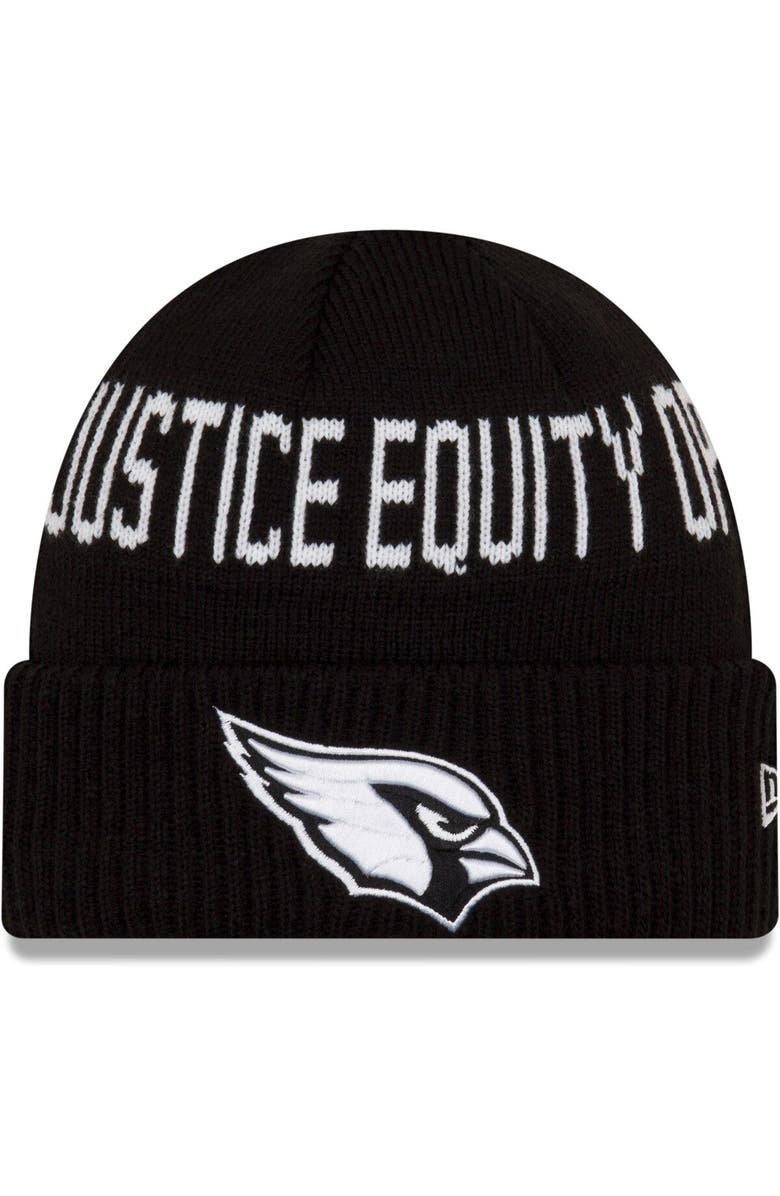 New Era Youth New Era Black Arizona Cardinals Social Justice Cuffed Knit Hat, Main, color,