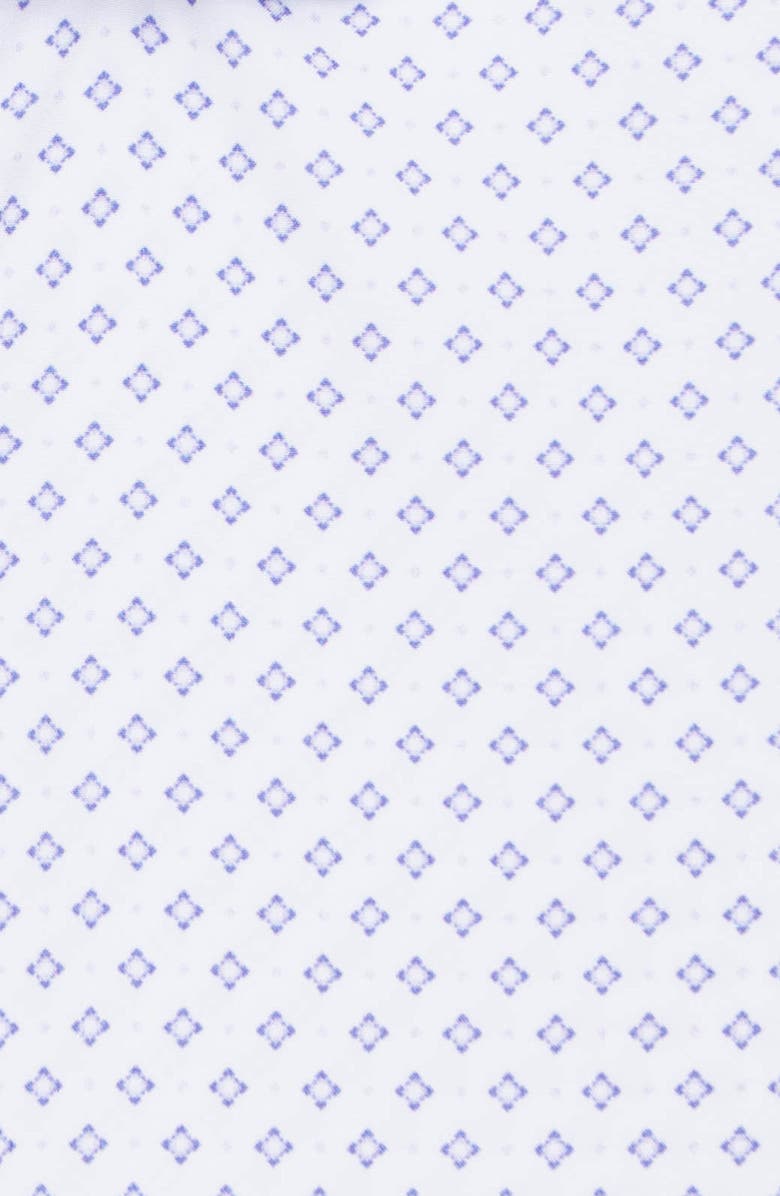 W.R.K Slim Fit Double Diamond Print Performance Dress Shirt, Alternate, color, White/ Purple