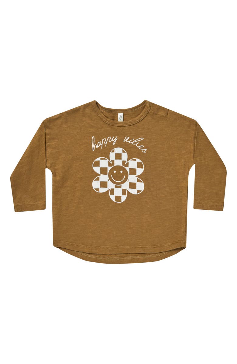 Rylee + Cru Happy Vibes Long Sleeve T-Shirt, Main, color,