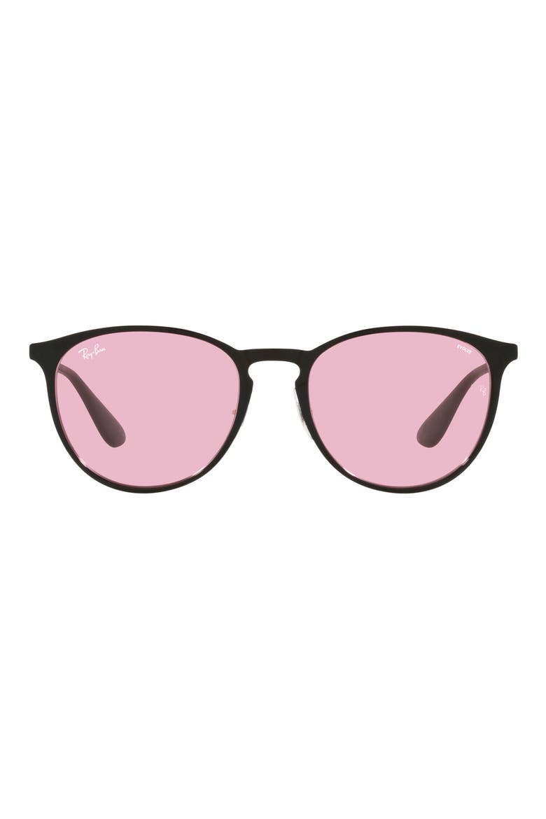 Erika 54mm Round Sunglasses, Main, color, CLEAR