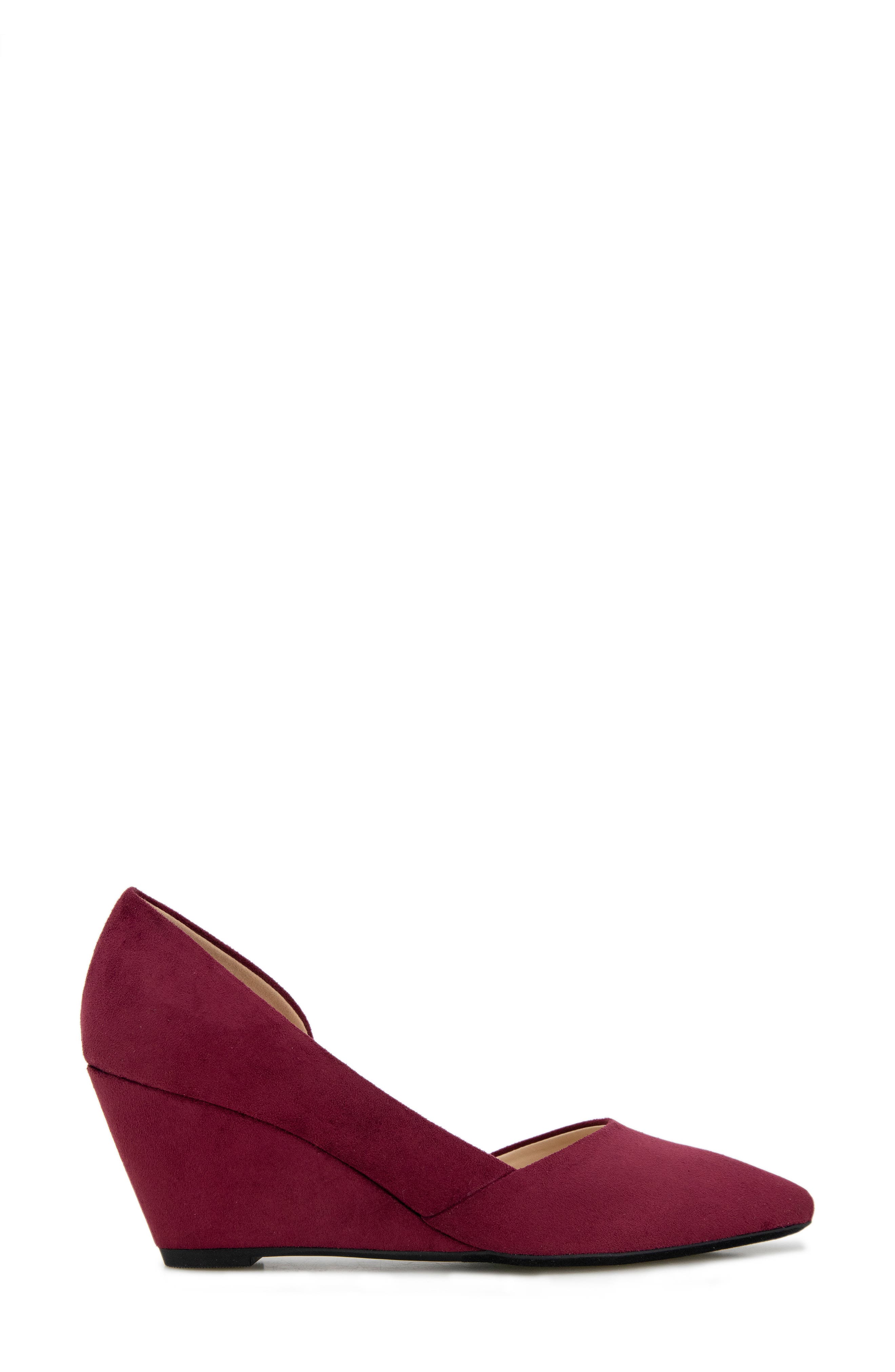 Reaction Kenneth Cole Eltinn Wedge Pump, Alternate, color, Burgundy Micro