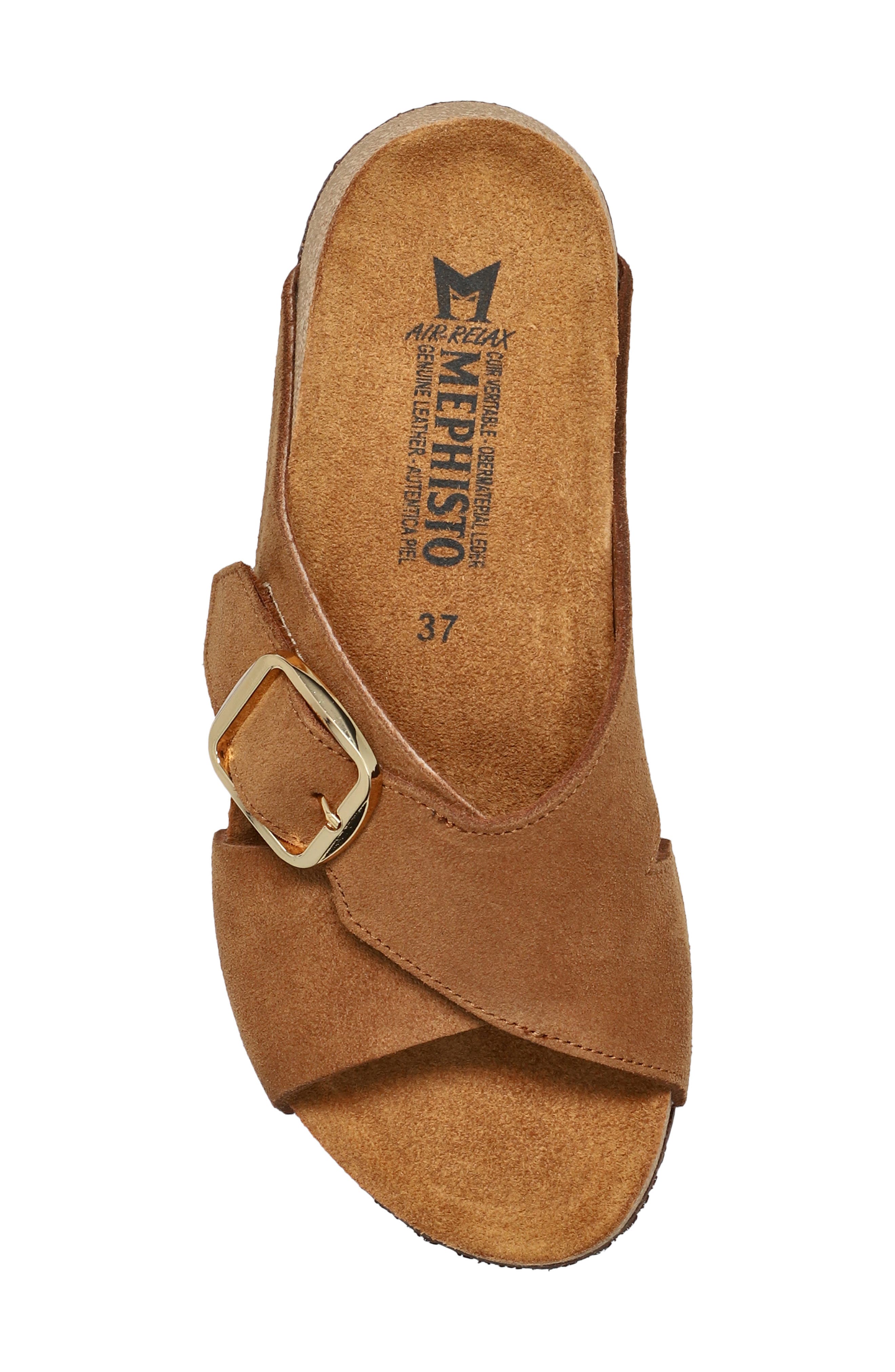 Mephisto Berrie Buckle Strap Slide Sandal, Alternate, color, 