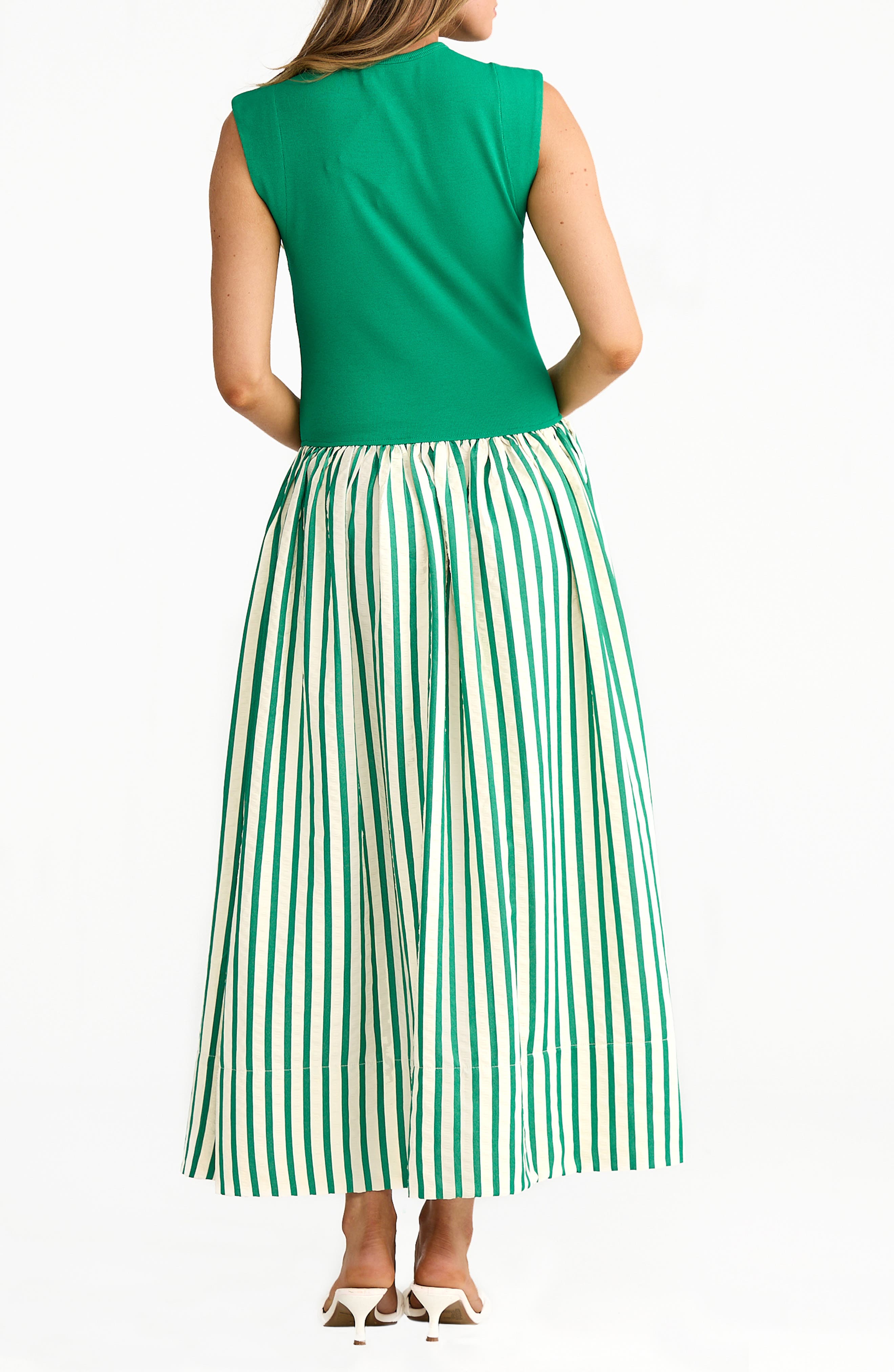 Daphne Sleeveless Mixed Media Dress - image 4