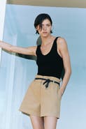 H&M Belted Twill Shorts