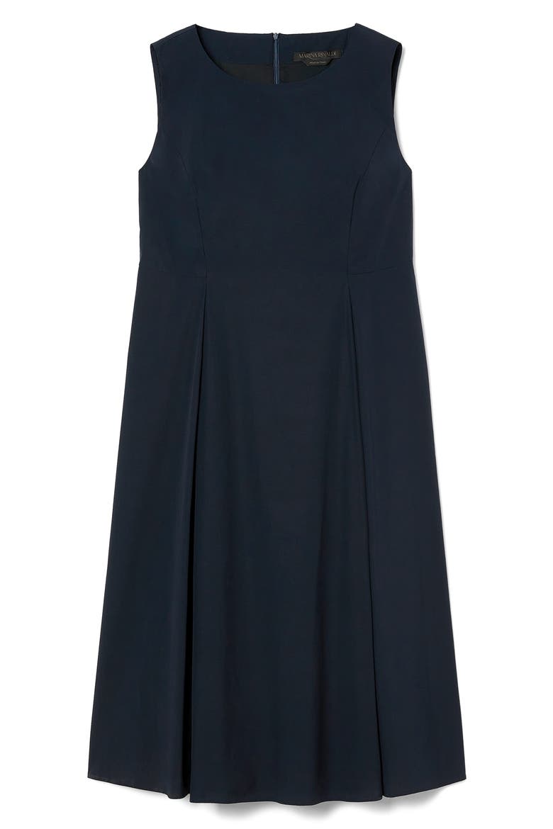 Zimino Sleeveless Stretch Cotton Midi Dress, Alternate, color, MIDNIGHT BLUE