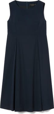 Marina Rinaldi Zimino Sleeveless Stretch Cotton Midi Dress