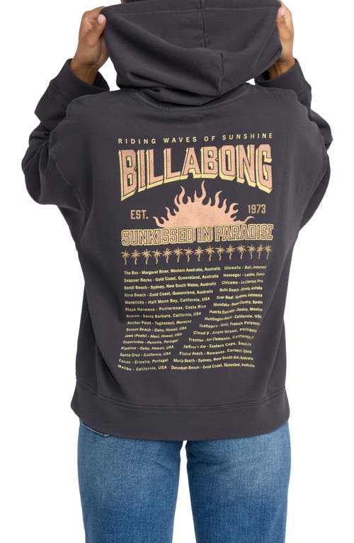 Billabong Keep It Up Fleece Graphic Hoodie In Black