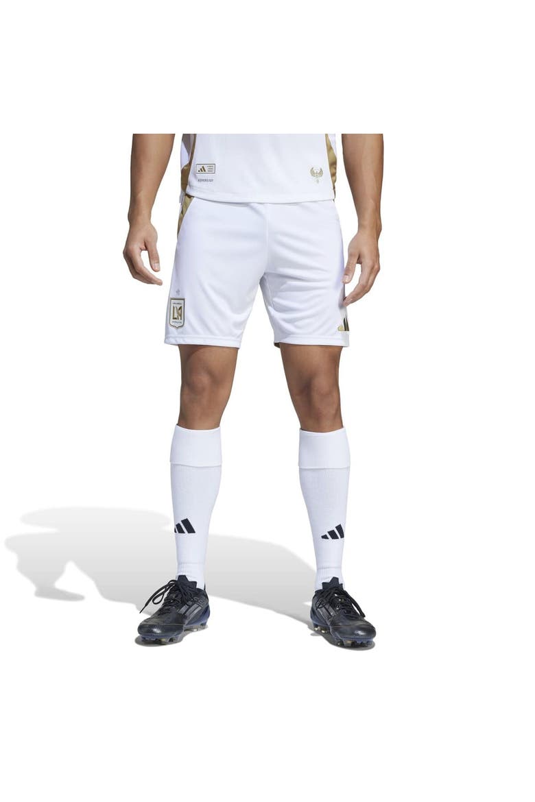 Men's adidas  White LAFC Away 2025 Secondary Authentic Shorts, Alternate, color, White