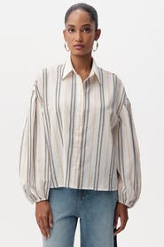 Exquise Bernyce Shirt Collar Long Sleeve Cotton Shirt