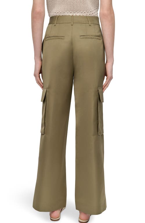 Dkny Jeans High Waist Wide Leg Cargo Pants In Green