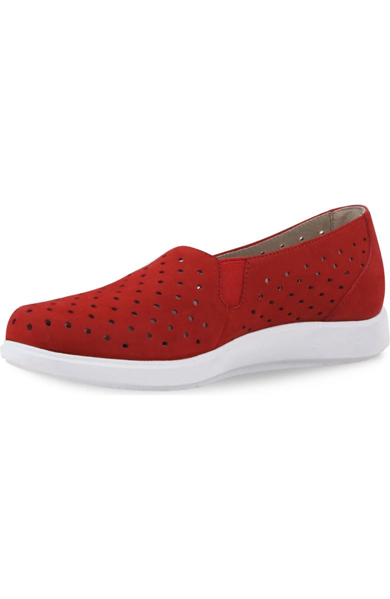 Munro Ridley Perforated Sneaker, Alternate, color, Red Nubuck