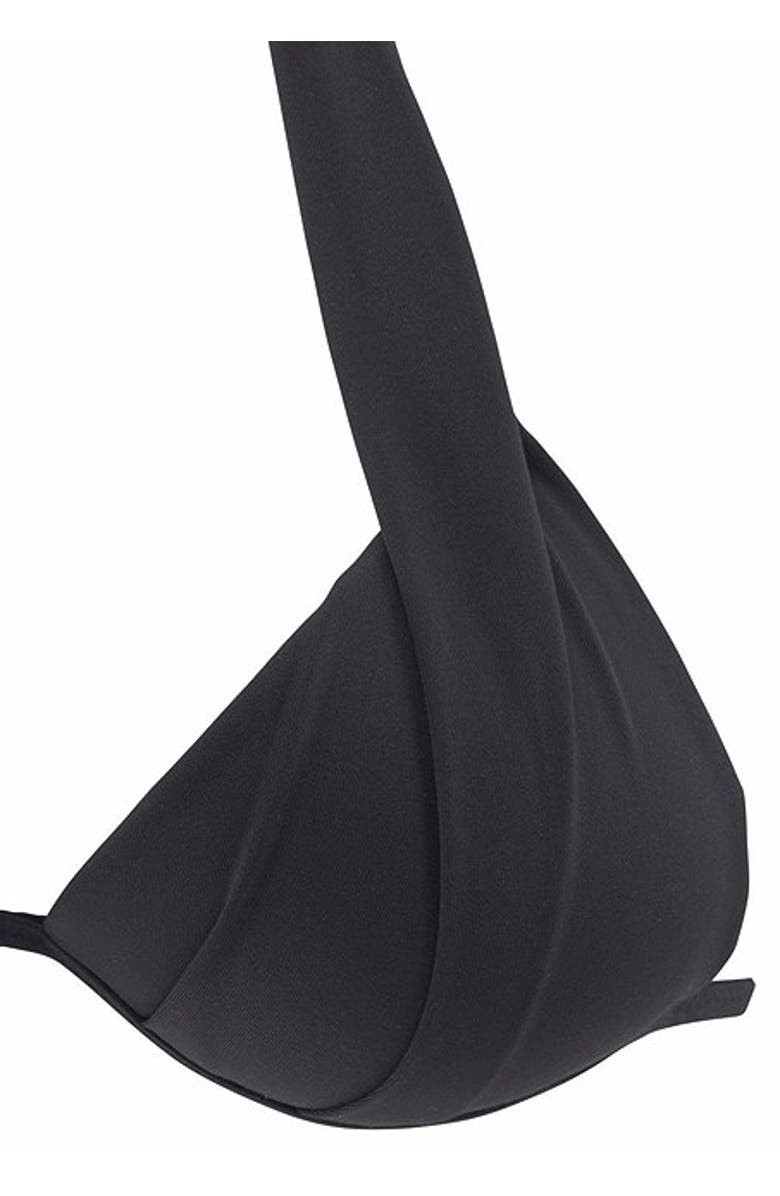 LASCANA Halter Push Up Bikini Top Size 38B, Alternate, color, Black